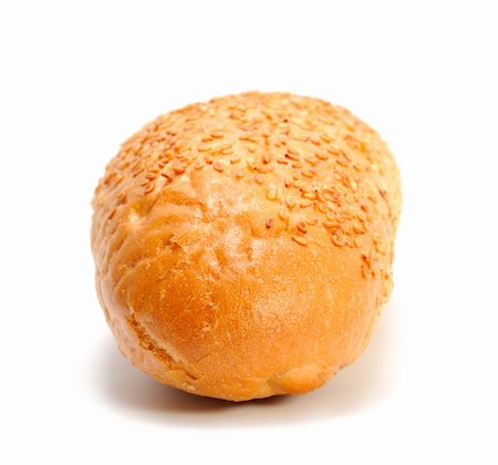 simsearch:400-04699541,k - Mini French bread baguette with sesame seeds isolated on white Foto de stock - Super Valor sin royalties y Suscripción, Código: 400-04752596