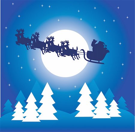 simsearch:400-05081908,k - vector illustration of holiday background with santa Photographie de stock - Aubaine LD & Abonnement, Code: 400-04752703