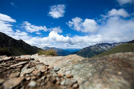 simsearch:400-04365372,k - Mountain top under the blue sky with clouds. Stock Photo - Budget Royalty-Free & Subscription, Code: 400-04752847