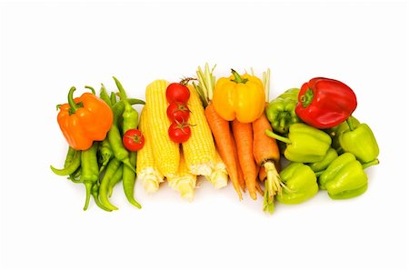simsearch:400-04243170,k - Various vegetables isolated on the white background Stock Photo - Budget Royalty-Free & Subscription, Code: 400-04752890