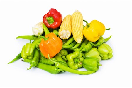 simsearch:400-04243170,k - Various vegetables isolated on the white background Stock Photo - Budget Royalty-Free & Subscription, Code: 400-04752907