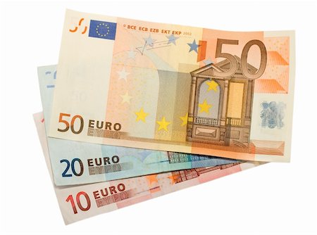 danilin (artist) - euro banknotes isolated on white background Fotografie stock - Microstock e Abbonamento, Codice: 400-04753355