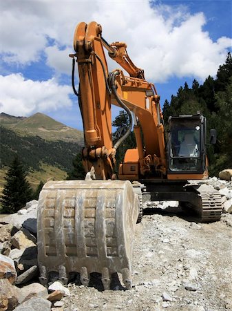 Excavator - Road Construction Photographie de stock - Aubaine LD & Abonnement, Code: 400-04753552