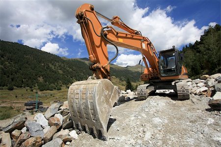 Excavator - Road Construction Photographie de stock - Aubaine LD & Abonnement, Code: 400-04753553