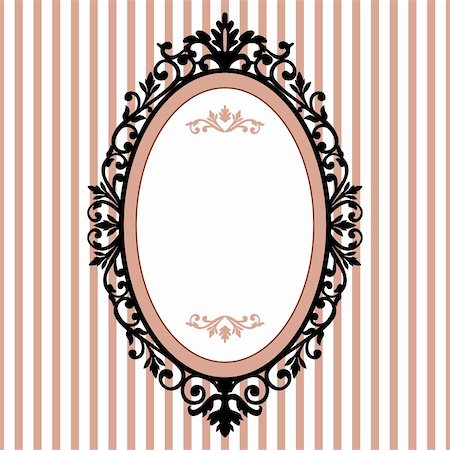 Decorative oval frame on the pink background with space for your text Stock Photo - Budget Royalty-Free & Subscription, Code: 400-04753915