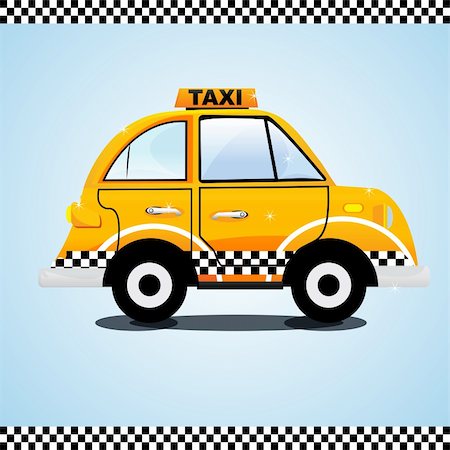 road trip roof - illustration of taxi on the way Stock Photo - Budget Royalty-Free & Subscription, Code: 400-04764108