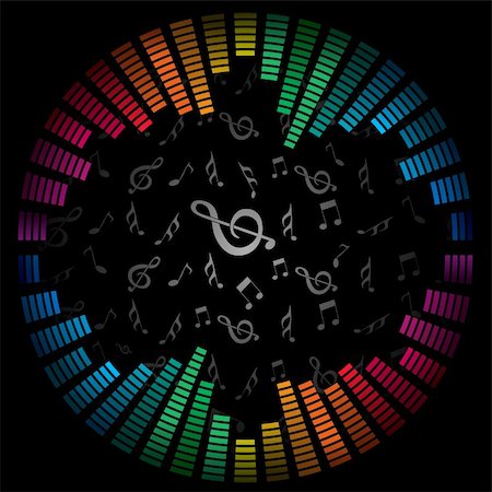 simsearch:400-05106212,k - illustration of colorful musical background Photographie de stock - Aubaine LD & Abonnement, Code: 400-04764152