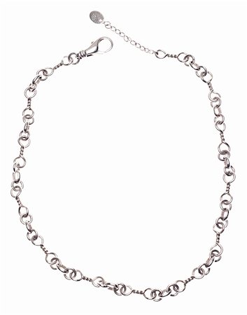 simsearch:400-07921170,k - Silver Chain Link Necklace for a Casual or Formal Occasion. Foto de stock - Royalty-Free Super Valor e Assinatura, Número: 400-04764169