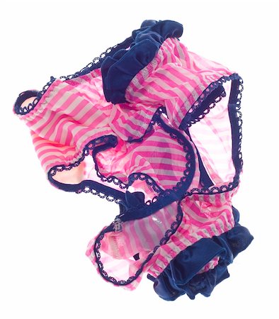 Ruffle Female Panties in a Pile.  Isolated on White with a Clipping Path. Stock Photo - Budget Royalty-Free & Subscription, Code: 400-04764161