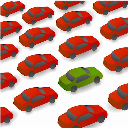 illustration of cars on the way Stock Photo - Budget Royalty-Free & Subscription, Code: 400-04764172