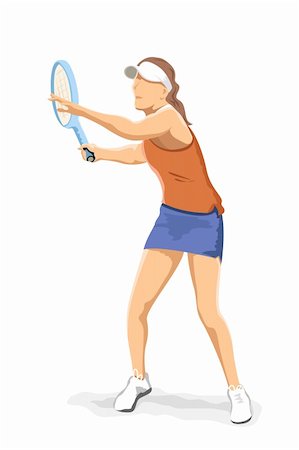 simsearch:400-06061549,k - illustration of tennis player on white background Photographie de stock - Aubaine LD & Abonnement, Code: 400-04764180