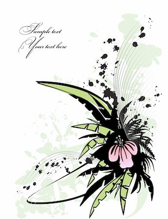 simsearch:400-05702993,k - floral background with text area for design. Vector illustration Stock Photo - Budget Royalty-Free & Subscription, Code: 400-04764623