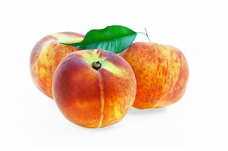 Peaches on a white background Fotografie stock - Microstock e Abbonamento, Codice: 400-04764635