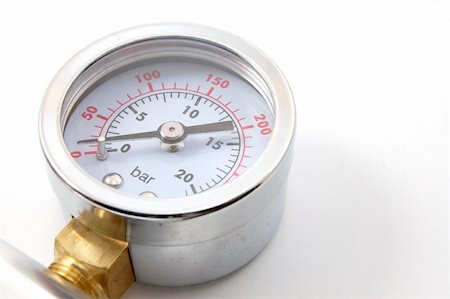 high pressure barometer of a pump on white background Stock Photo - Budget Royalty-Free & Subscription, Code: 400-04764773