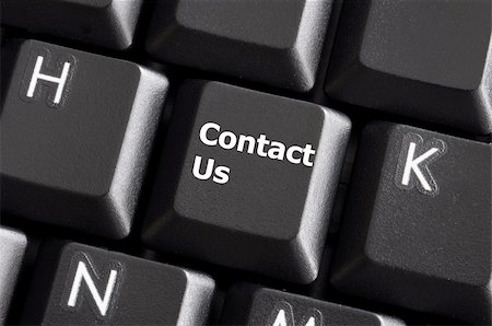 contact us or support concept with computer keyboard button Stock Photo - Budget Royalty-Free & Subscription, Code: 400-04764833