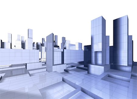simsearch:400-05343910,k - 3d image of city map with skyscraper and street Photographie de stock - Aubaine LD & Abonnement, Code: 400-04765004