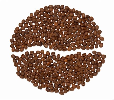 simsearch:400-04689653,k - close up of coffee beans on white background Stock Photo - Budget Royalty-Free & Subscription, Code: 400-04765490