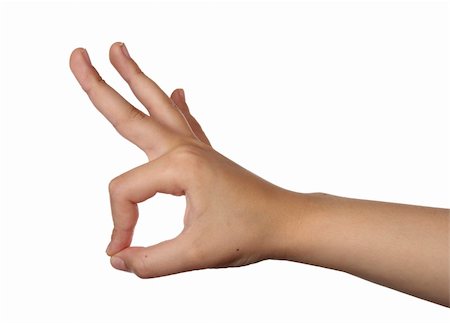 close up of hand gesturing, on white background with clipping path Stock Photo - Budget Royalty-Free & Subscription, Code: 400-04765516