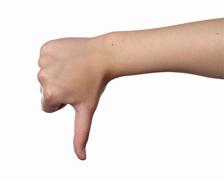 close up of hand gesturing, on white background with clipping path Stock Photo - Budget Royalty-Free & Subscription, Code: 400-04765518