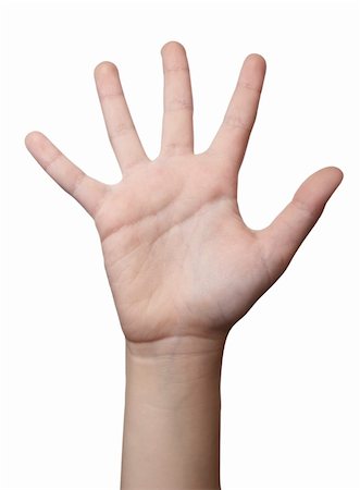 close up of hand gesturing, on white background with clipping path Stock Photo - Budget Royalty-Free & Subscription, Code: 400-04765520