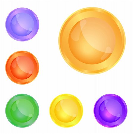 Smooth glass web buttons of different colour Stock Photo - Budget Royalty-Free & Subscription, Code: 400-04765949
