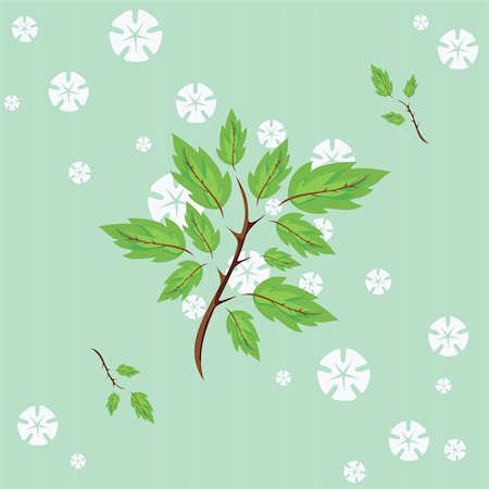 simsearch:400-04852864,k - Seamless vector pattern with spring flowering branches on a blue background Stock Photo - Budget Royalty-Free & Subscription, Code: 400-04765961