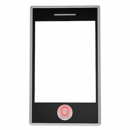 simsearch:400-06568351,k - modern mobile phone on a white background Stockbilder - Microstock & Abonnement, Bildnummer: 400-04766026