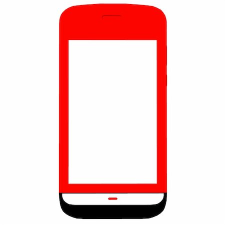 simsearch:400-04354797,k - modern mobile phone on a white background Photographie de stock - Aubaine LD & Abonnement, Code: 400-04766020