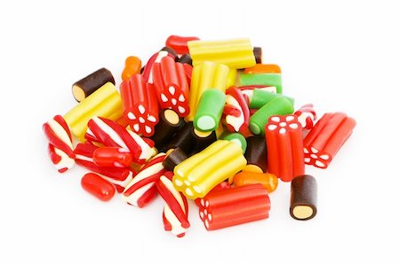 simsearch:400-04789961,k - Colourful sweets isolated on the white background Foto de stock - Super Valor sin royalties y Suscripción, Código: 400-04766094