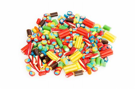 simsearch:400-05237252,k - Colourful sweets isolated on the white background Stock Photo - Budget Royalty-Free & Subscription, Code: 400-04766103