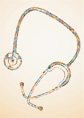stethoscopes art - medical background Stock Photo - Budget Royalty-Free & Subscription, Code: 400-04766177