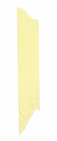 ruban-cache - long stripe of yellow paper tape, edges are naturaly frayed Photographie de stock - Aubaine LD & Abonnement, Code: 400-04766364
