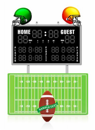 Home and Guest Scoreboard for American football Photographie de stock - Aubaine LD & Abonnement, Code: 400-04766413