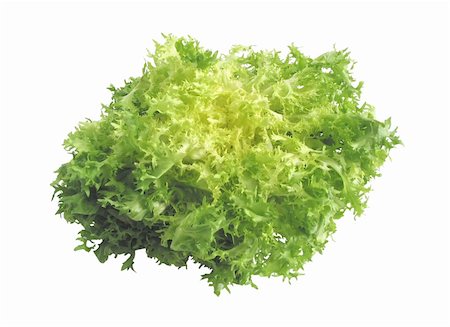simsearch:400-05368196,k - Fresh green Lettuce salad on white isolated background Foto de stock - Super Valor sin royalties y Suscripción, Código: 400-04766674