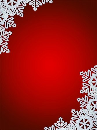 simsearch:400-06059861,k - Red Background with Snowflakes in Border. Space for Text Photographie de stock - Aubaine LD & Abonnement, Code: 400-04766901