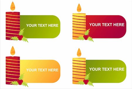 simsearch:400-05725983,k - set of 4 christmas candle banners Stock Photo - Budget Royalty-Free & Subscription, Code: 400-04766988