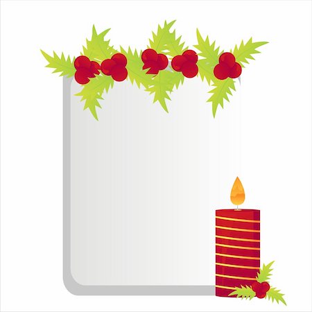simsearch:400-05725983,k - christmas candle frame Stock Photo - Budget Royalty-Free & Subscription, Code: 400-04766982