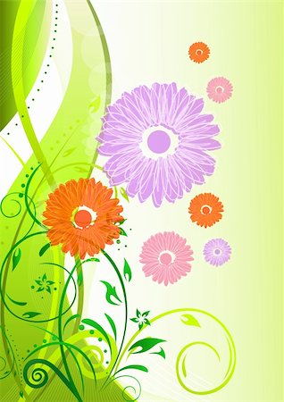 simsearch:400-04079769,k - illustration of colorful vector background with flowers on white background Stock Photo - Budget Royalty-Free & Subscription, Code: 400-04767201