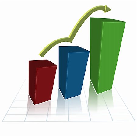 simsearch:400-04266616,k - illustration of growing graph on white background Foto de stock - Super Valor sin royalties y Suscripción, Código: 400-04767224