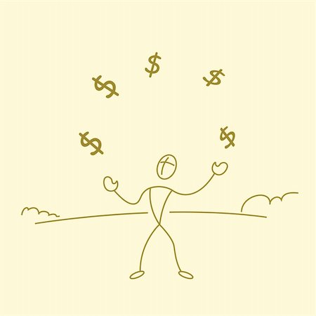 precious metal icon - illustration of sketch of business man Stock Photo - Budget Royalty-Free & Subscription, Code: 400-04767227