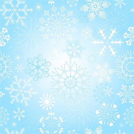simsearch:400-04709734,k - Seamless gentle blue pastel Christmas pattern with snowflakes (vector) Stock Photo - Budget Royalty-Free & Subscription, Code: 400-04767340