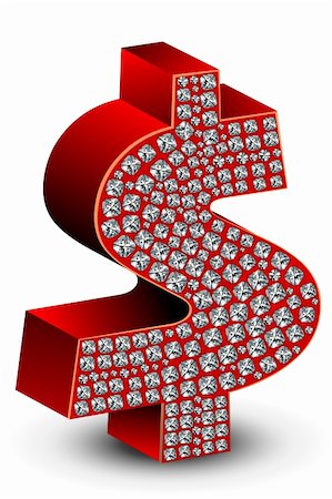 simsearch:400-06519928,k - illustration of diamond dollar icon on white background Photographie de stock - Aubaine LD & Abonnement, Code: 400-04767529