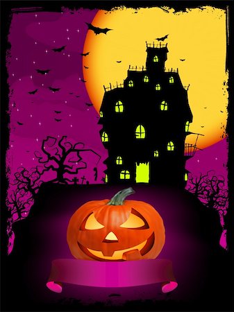 simsearch:400-04214856,k - Halloween pumpkin with ribbon. Fotografie stock - Microstock e Abbonamento, Codice: 400-04767766