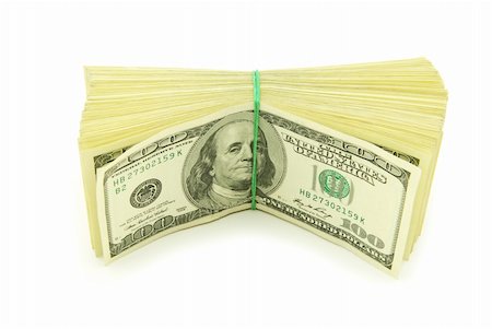 lot of money isolated on white background Stock Photo - Budget Royalty-Free & Subscription, Code: 400-04768067