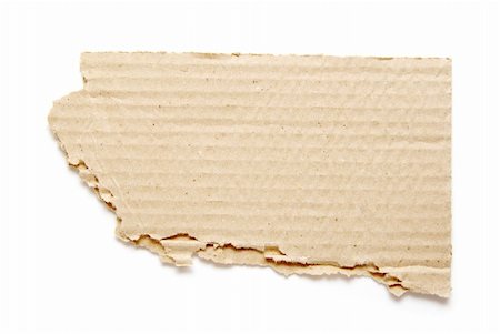 simsearch:700-03766843,k - piece of brown corrugated cardboard on white Stock Photo - Budget Royalty-Free & Subscription, Code: 400-04768080