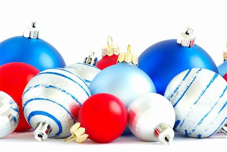 simsearch:400-04723812,k - Christmas balls isolated on the white background Stock Photo - Budget Royalty-Free & Subscription, Code: 400-04768095