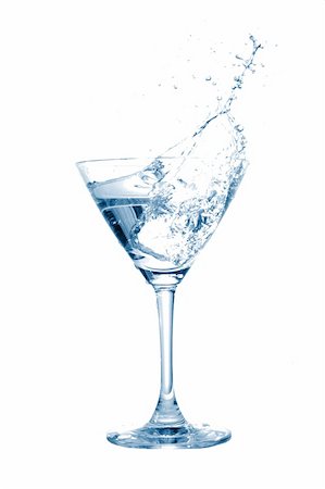 simsearch:400-05129645,k - glass of water with splash isolated on white background Stock Photo - Budget Royalty-Free & Subscription, Code: 400-04768458