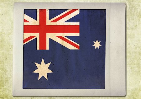 flag of vintage instant photo,australia Stock Photo - Budget Royalty-Free & Subscription, Code: 400-04768826