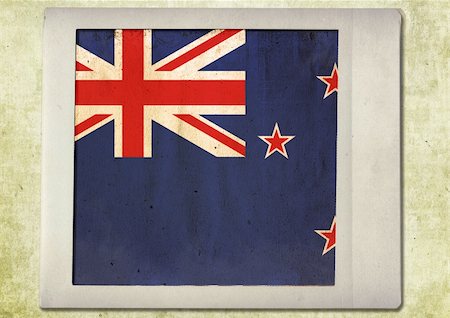 flag of vintage instant photo,new zealand Stock Photo - Budget Royalty-Free & Subscription, Code: 400-04768828