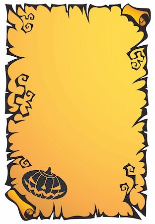simsearch:400-04228432,k - Halloween holiday scroll background with thorns, vector illustration Foto de stock - Royalty-Free Super Valor e Assinatura, Número: 400-04768935